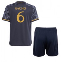 Real Madrid Nacho #6 Bortedraktsett Barn 2023-24 Kortermet (+ Korte bukser)